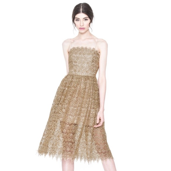 alice and olivia gold sequin dress